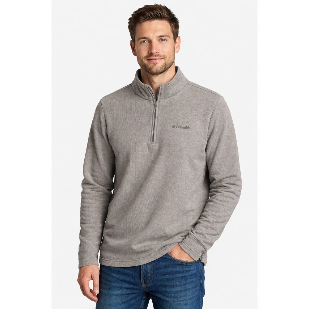 Columbia Men's Brown Hart Mountain II Quarter Zip Size Large Pullover Gorpcore
